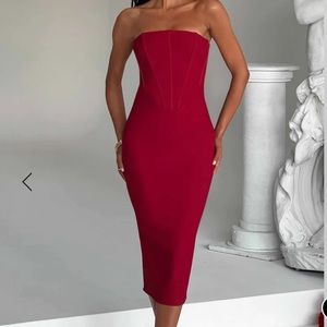 Babyboo Fashion Amore mid dress in Red